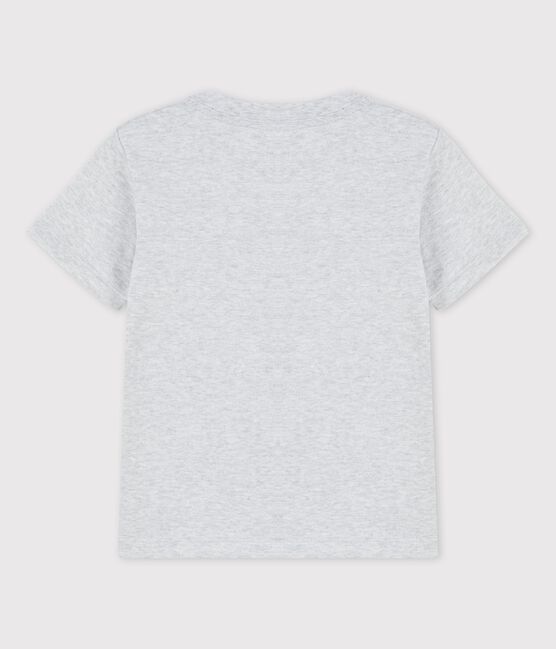 T-shirt manches courtes en coton enfant garçon gris POUSSIERE CHINE