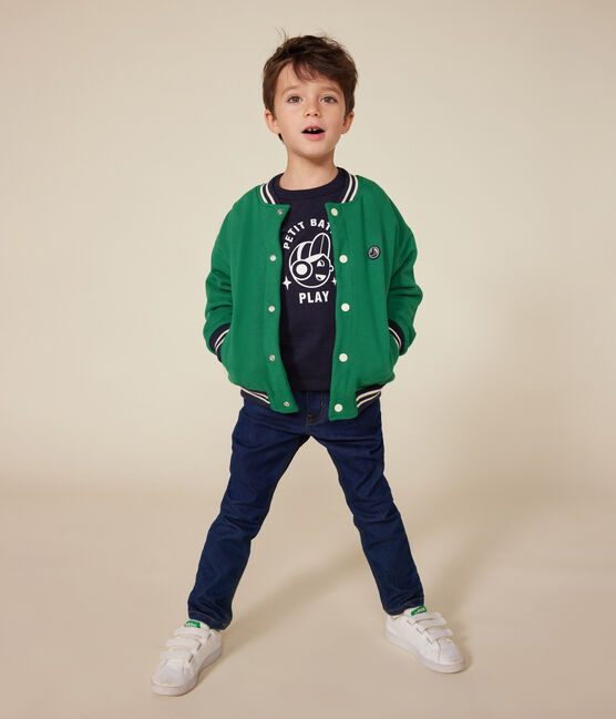 Teddy en molleton et sherpa enfant garçon vert JARDIN
