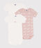 Lot de 3 bodies manches courtes baleines en coton variante 1