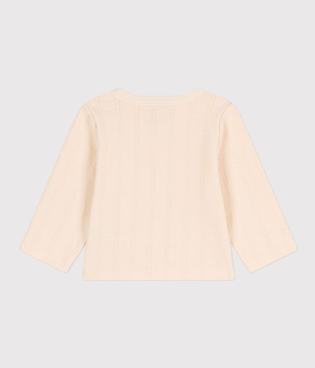 Cardigan b&eacute;b&eacute; en jersey point fantaisie &eacute;cru