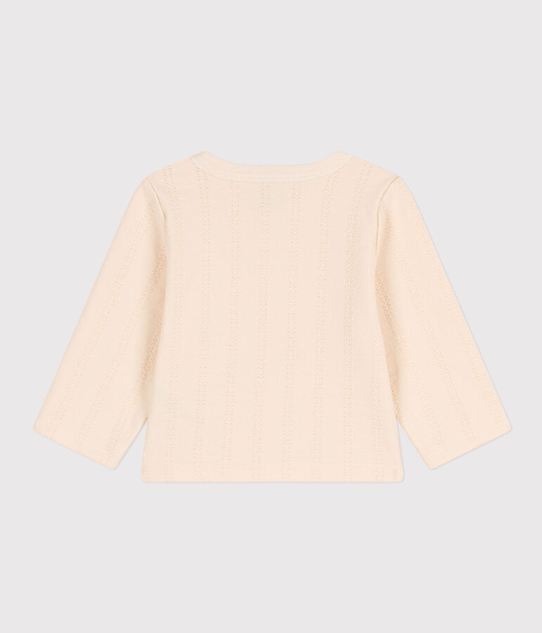 Cardigan b&eacute;b&eacute; en jersey point fantaisie &eacute;cru AVALANCHE