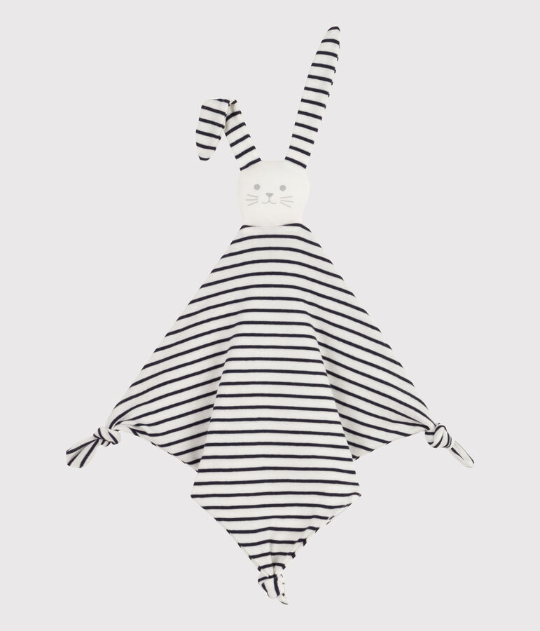 DOUDOU MARINI&Egrave;RE EN COTON blanc MARSHMALLOW/bleu SMOKING