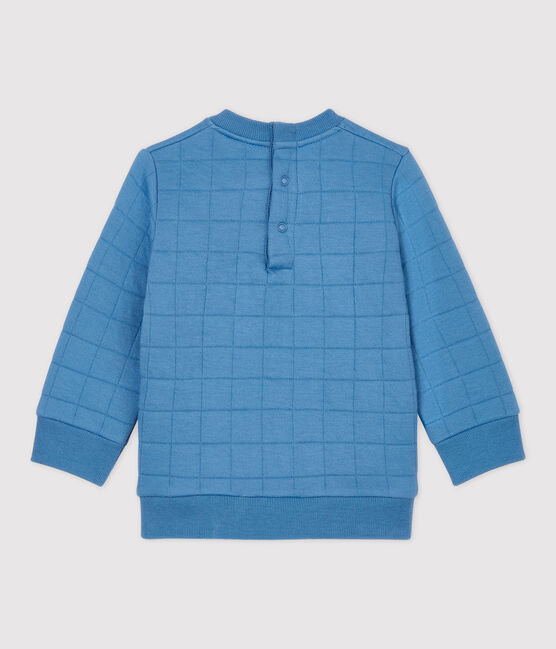 Sweatshirt matelassé bio  bébé. bleu POLOCHON