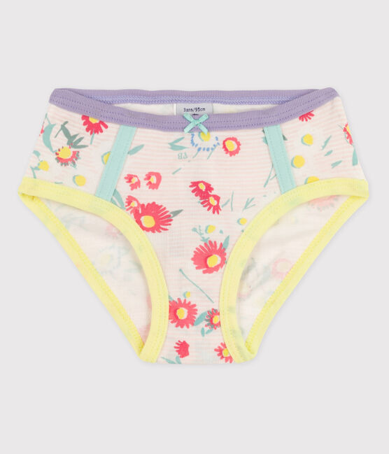 Culotte petite fille en coton blanc MARSHMALLOW/blanc MULTICO