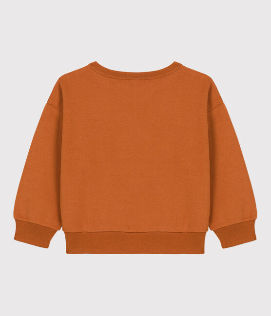 Sweatshirt imprimé en molleton enfant fille / garçon marron ECUREUIL