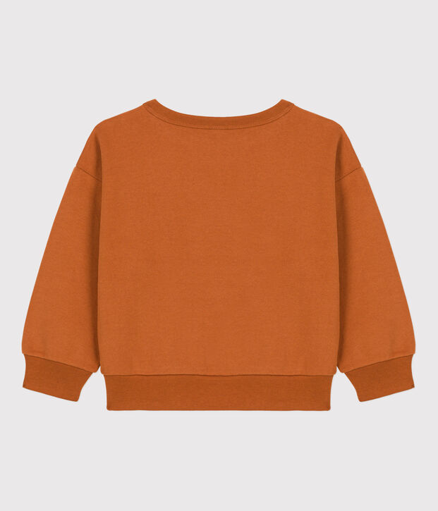 Sweatshirt imprim&eacute; en molleton enfant fille / gar&ccedil;on marron