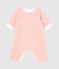 Combinaison longue bébé en tubique matelassé rose CHARME/blanc MARSHMALLOW