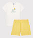 Pyjacourt fleurs petite fille en coton