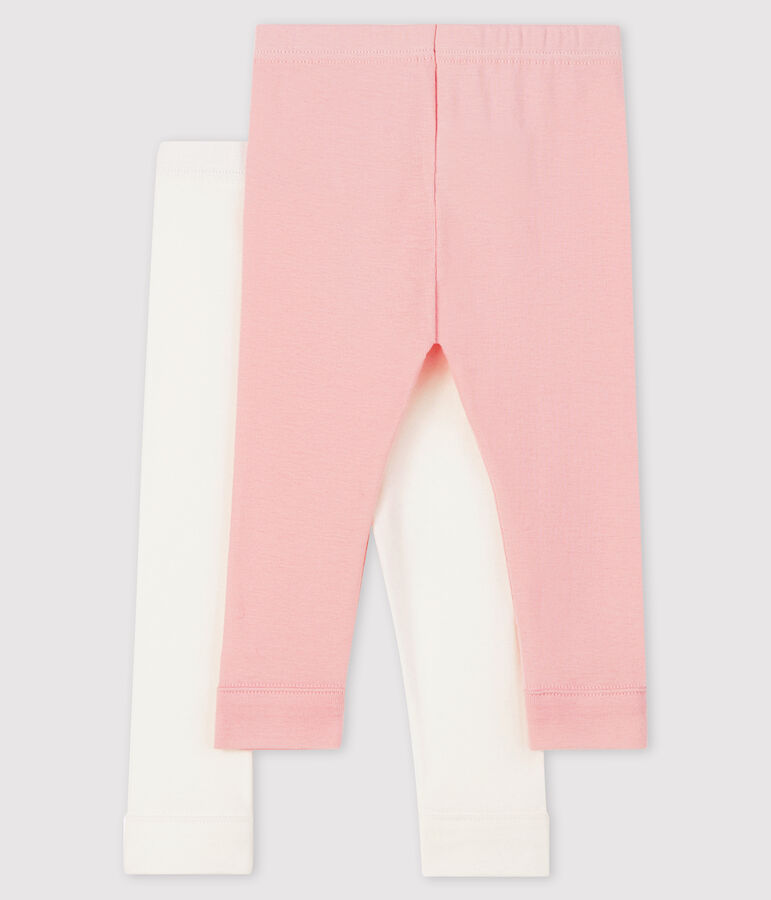 Lot de 2 leggings b&eacute;b&eacute; fille multicouleur