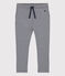 Pantalon en double jersey enfant fille bleu SMOKING/blanc MARSHMALLOW