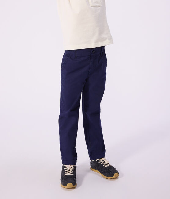 Pantalon enfant en coton bleu SOIR