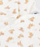 Pyjama bébé en velours imprimé léopards blanc MARSHMALLOW/blanc MULTICO