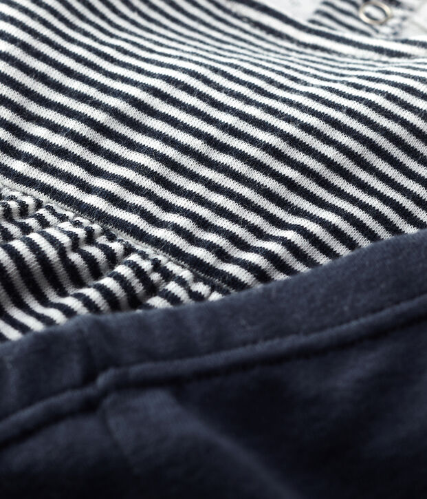 Ensemble deux pi&egrave;ces b&eacute;b&eacute; bleu/blanc