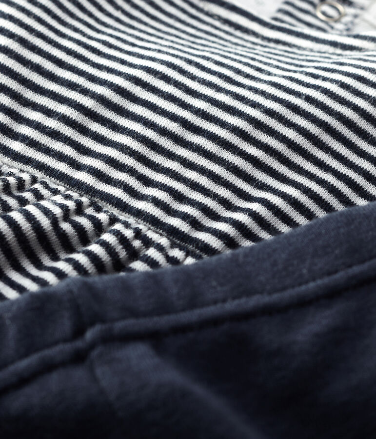 Ensemble deux pi&egrave;ces b&eacute;b&eacute; bleu SMOKING/blanc MARSHMALLOW