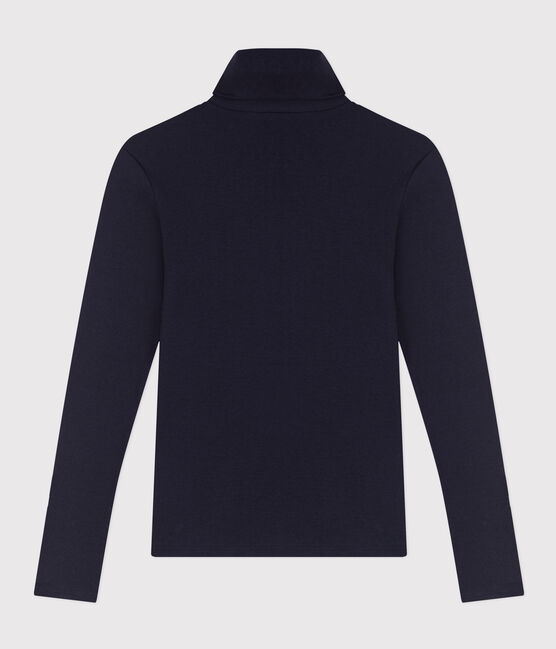 Tee-shirt l'Iconique Col roulé en coton femme bleu SMOKING
