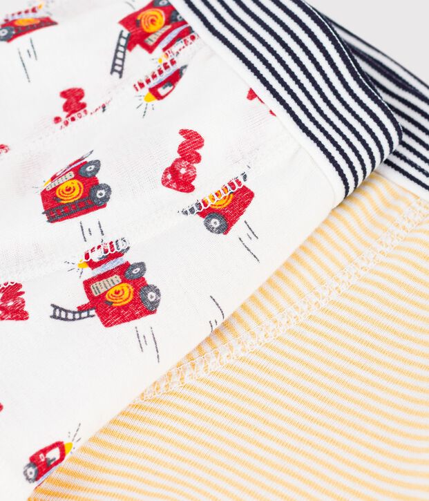 Lot de boxers enfant en coton imprim&eacute; pompier multicouleur