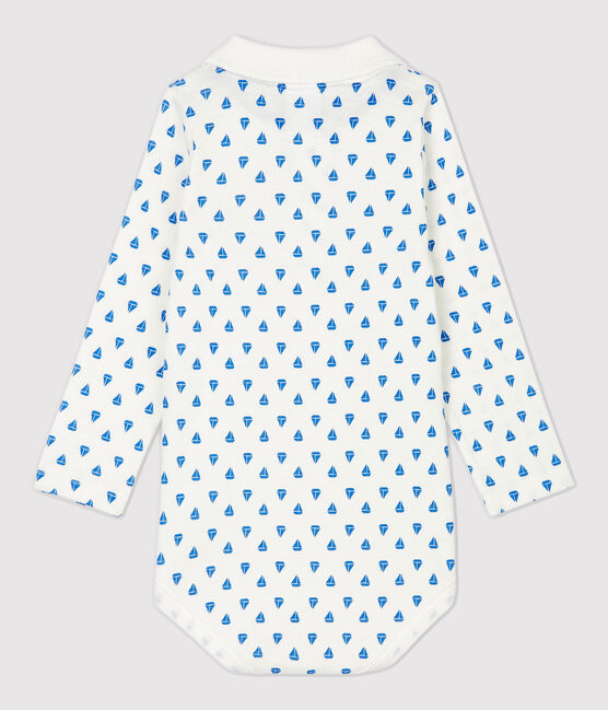 Body en coton bébé. blanc MARSHMALLOW/ RUISSEAU