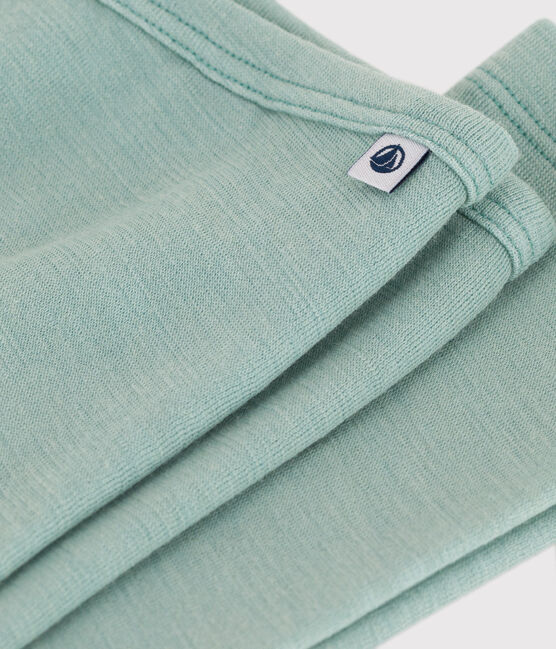 Legging petite fille/petit garçon en laine et coton vert PAUL