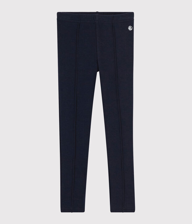 Jegging en molleton enfant fille bleu marine
