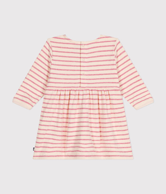 Robe manches longues en tubique bébé rose AVALANCHE/ ROSELINE