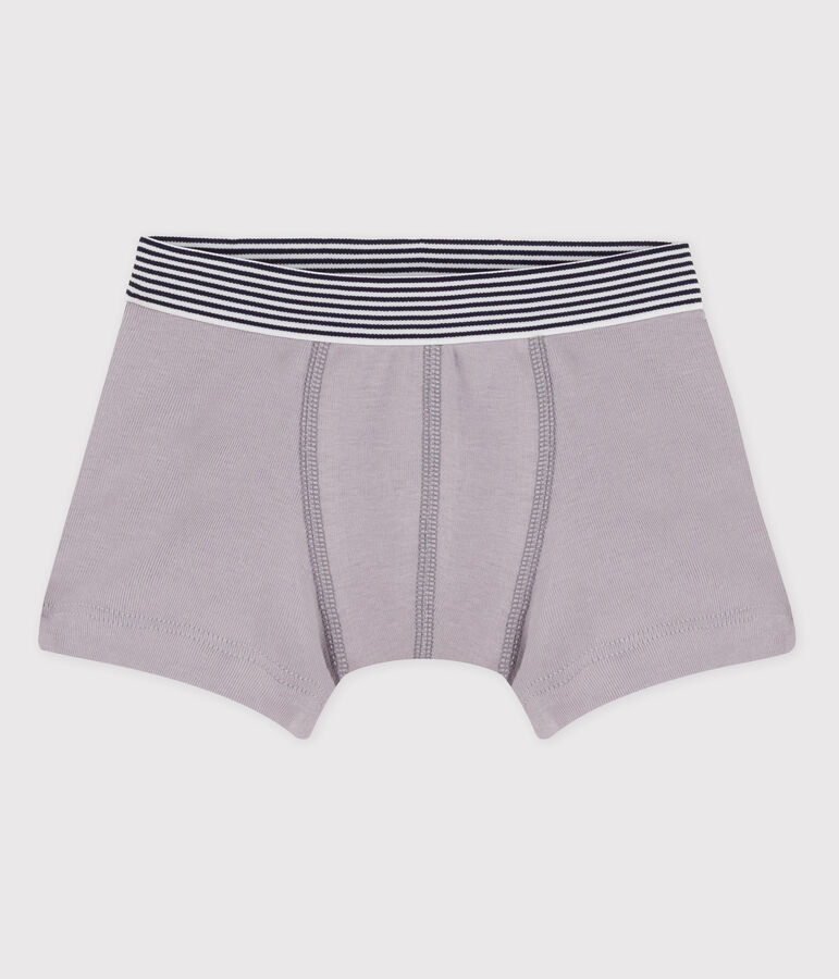 Boxer petit gar&ccedil;on en coton gris