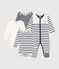 Lot de 1 pyjama bébé et 3 bodies rayures variante 1