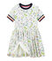 Robe enfant fille blanc/multicouleur
