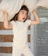 Pyjama capri imprimé fleur en coton enfant