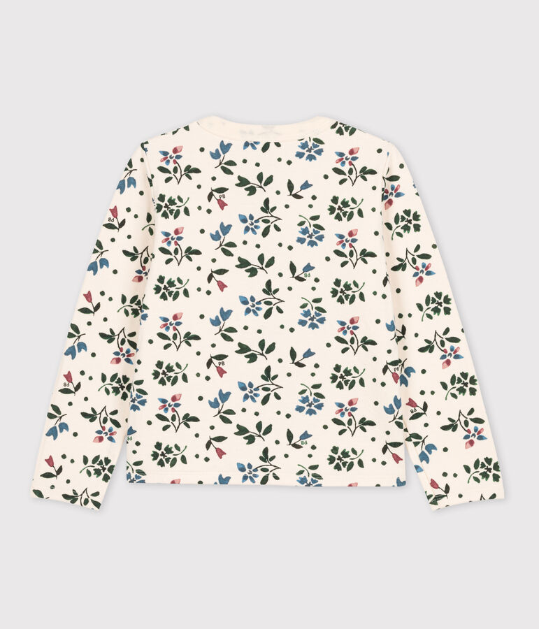 Cardigan imprim&eacute; en tubique enfant fille blanc AVALANCHE/ MULTICO