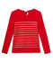 T-shirt femme à rayures paillettes rouge FROUFROU