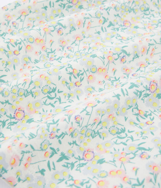 Chemise de nuit petite fille en côte blanc MARSHMALLOW/blanc MULTICO