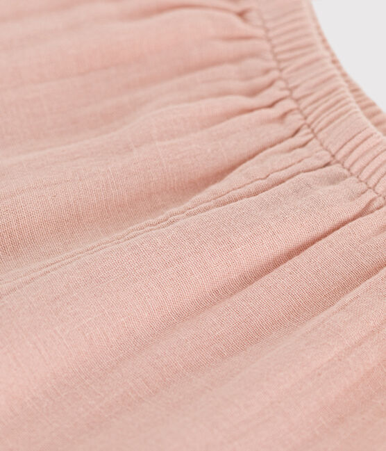 Pantalon en gaze de coton bébé rose SALINE