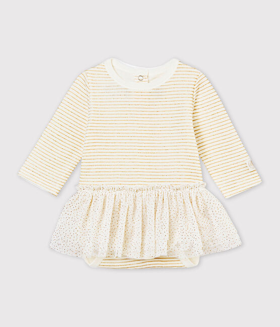 Body Robe Bebe Fille Marshmallow Dore Petit Bateau