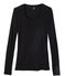Tee shirt manches longues col danseuse femme noir NOIR