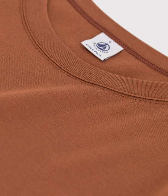 Tee-shirt L'ICONIQUE col rond en coton Femme marron CINA