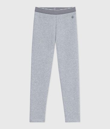 Pantalon esprit legging enfant en coton uni