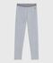 Pantalon esprit legging enfant en coton uni gris FUMEE CHINE