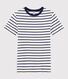 T-shirt col rond iconique en coton rayé Femme
