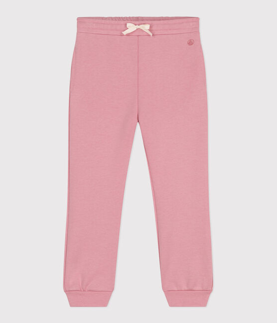 Pantalon de jogging enfant en coton uni rose CHARME