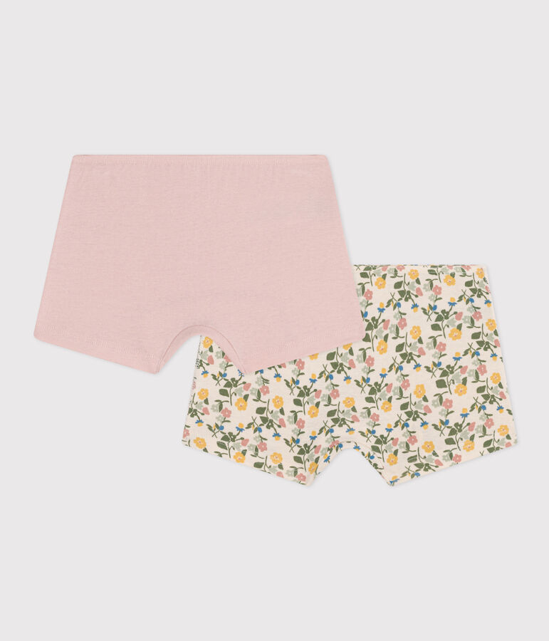 Lot de 2 shorties fleur en coton enfant variante 1