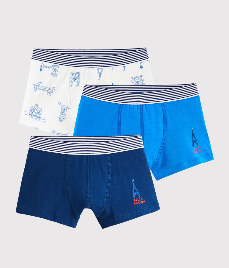 Lot de 3 boxers Paris petit gar&ccedil;on multicouleur