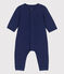 Combinaison longue unie en tubique bio bébé bleu CHALOUPE