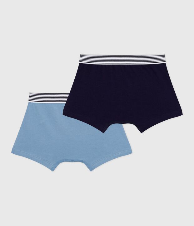 Lot de boxers enfant en coton et elasthanne uni multicouleur