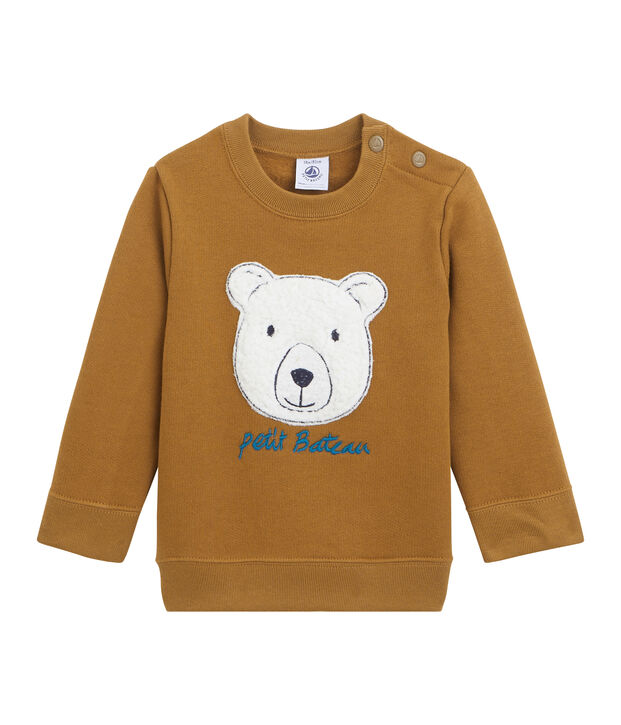 Sweatshirt b&eacute;b&eacute; gar&ccedil;on en molleton marron