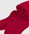 Collants enfant en coton ajour&eacute; c&oelig;urs rouge