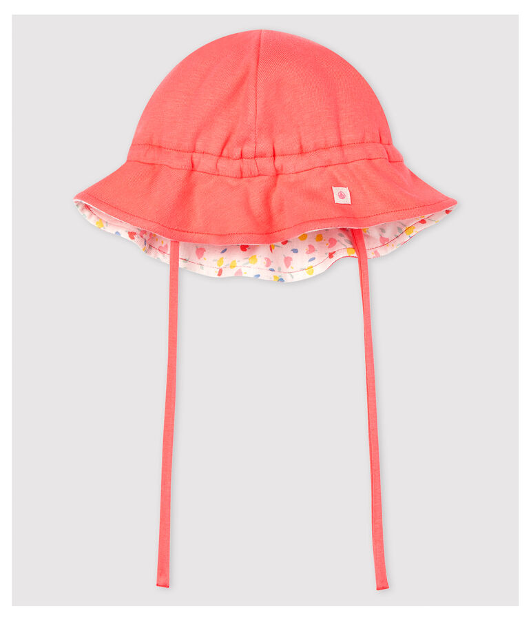 Chapeau bob b&eacute;b&eacute; en bouclette &eacute;ponge en coton biologique orange PEACHY