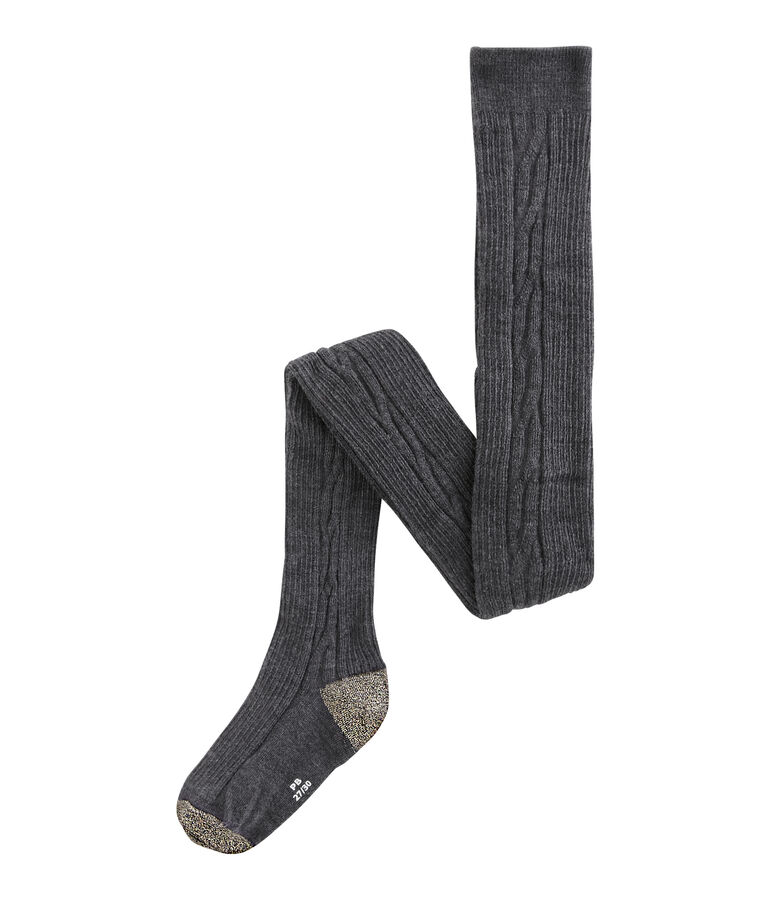 Collant chaud enfant fille gris