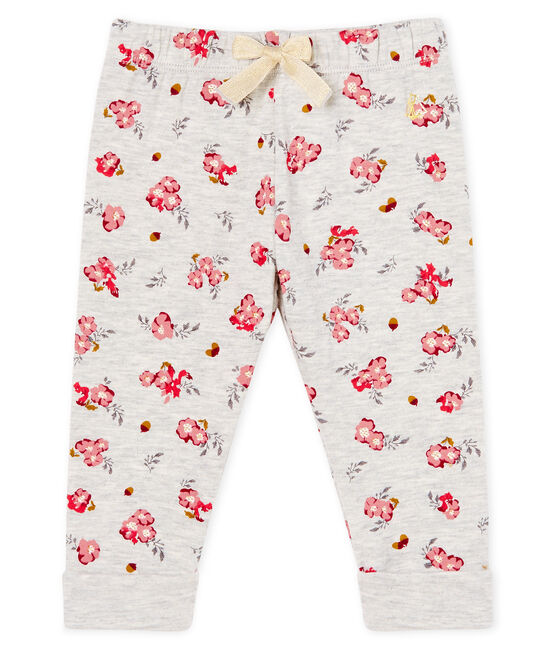 Pantalon en tubique imprimé bébé fille gris BELUGA/blanc MULTICO CN