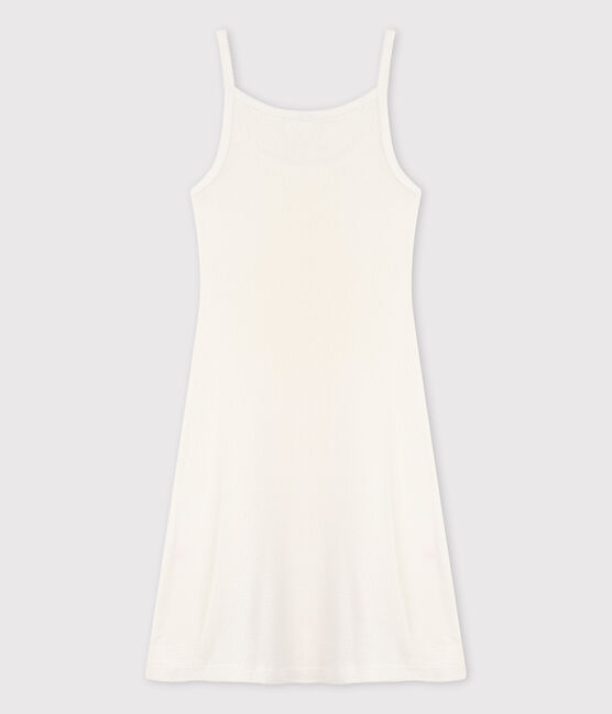 Robe à bretelles iconique en coton ajouré Femme blanc MARSHMALLOW
