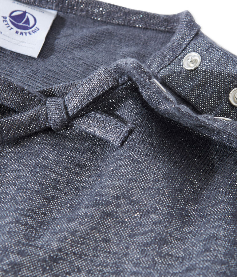 Tee-shirt enfant fille gris MAKI/gris ARGENT